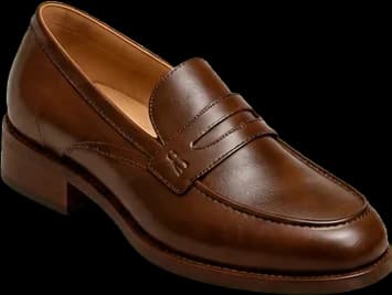 Brown leather loafer