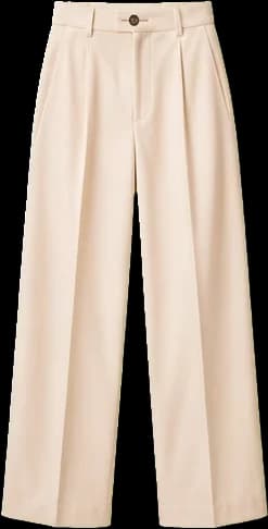 Ivory tailored trousers